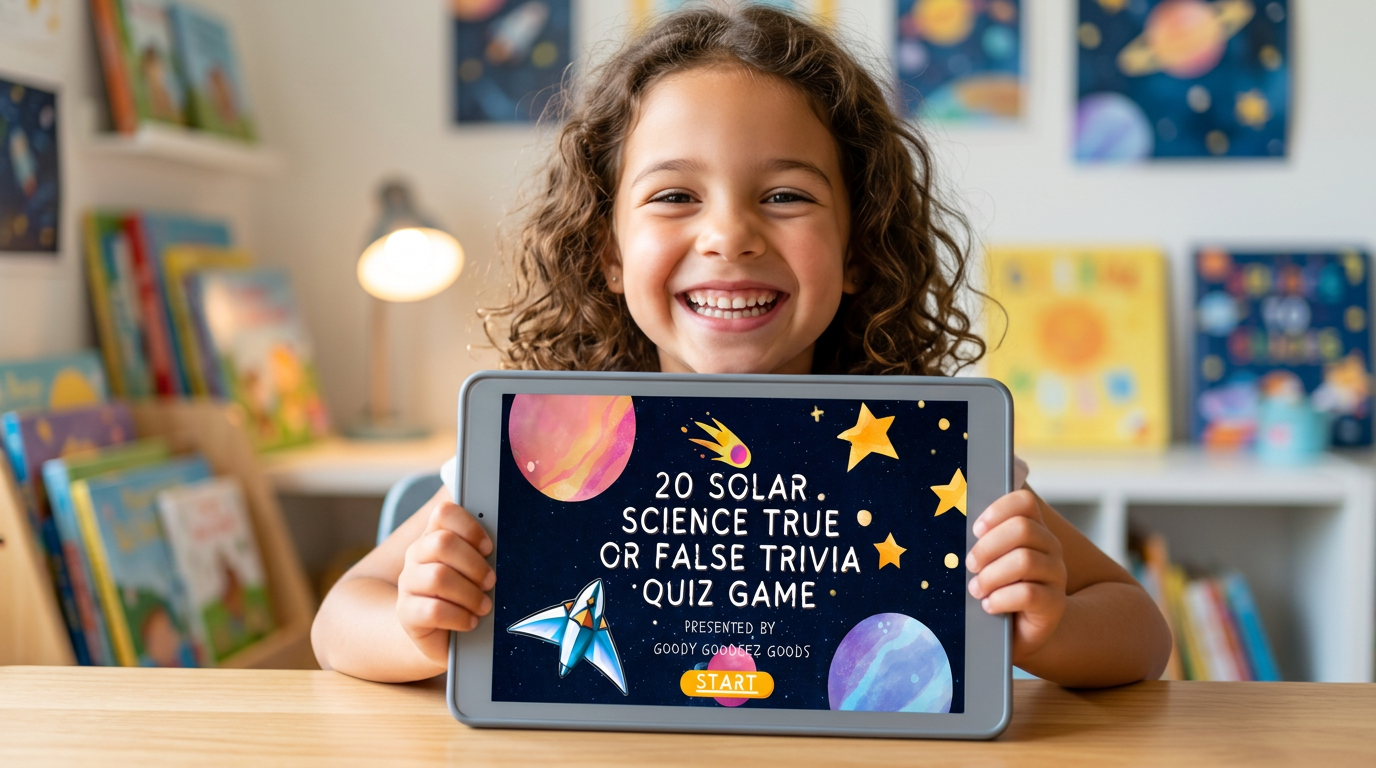 20 FUN SOLAR SCIENCE TRUE or FALSE TRIVIA FACTS FOR KIDS AGES 5-12(Parent Approved)