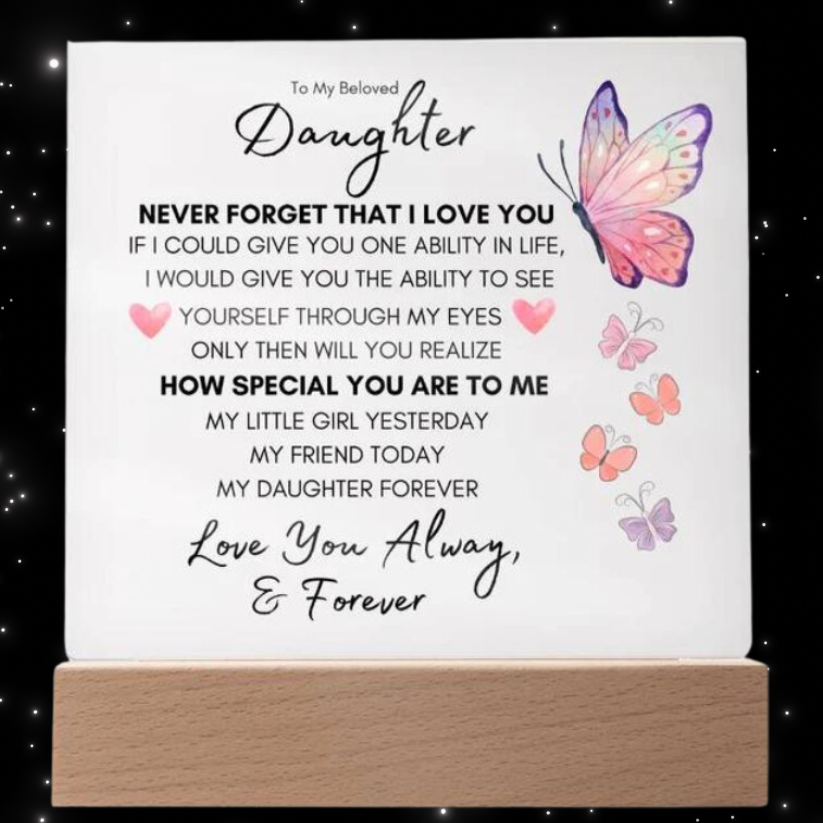 To My Beloved Daughter Night Light My Daughter Forever