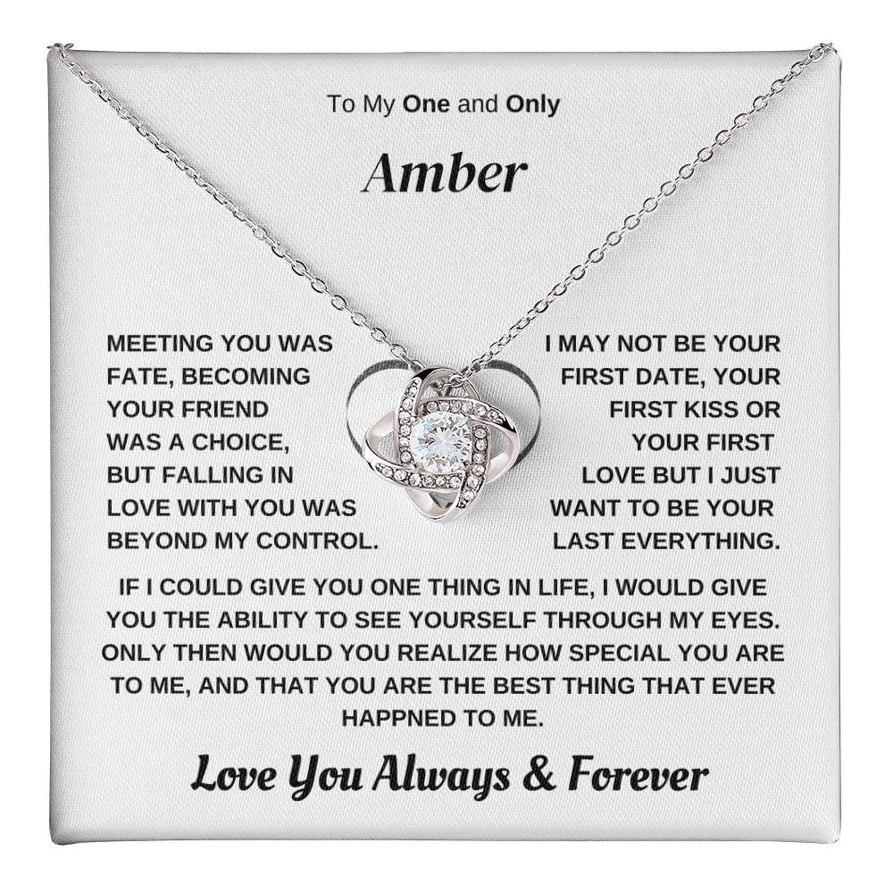 Love Knot Necklace (Yellow & White Gold Variants)