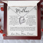 "To My Beloved Mother" Heart Necklace (White Back)