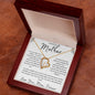 "To My Beloved Mother" Heart Necklace (White Back)