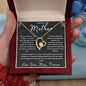 "To My Beloved Mother" Heart Necklace