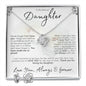 "To My Beloved Daughter " Love Knot Necklace