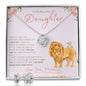 "To My Beautiful Daughter" Heart Necklace & Earring Set