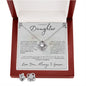 "To My Beloved Daughter " Love Knot Necklace