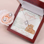 "To My Beautiful Daughter" Heart Necklace & Earring Set