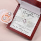 "To My Beloved Daughter " Love Knot Necklace