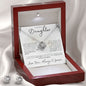 "To My Beloved Daughter " Love Knot Necklace