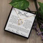 "To My Beloved Mother" Heart Necklace (White Back)