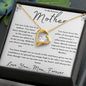 "To My Beloved Mother" Heart Necklace (White Back)