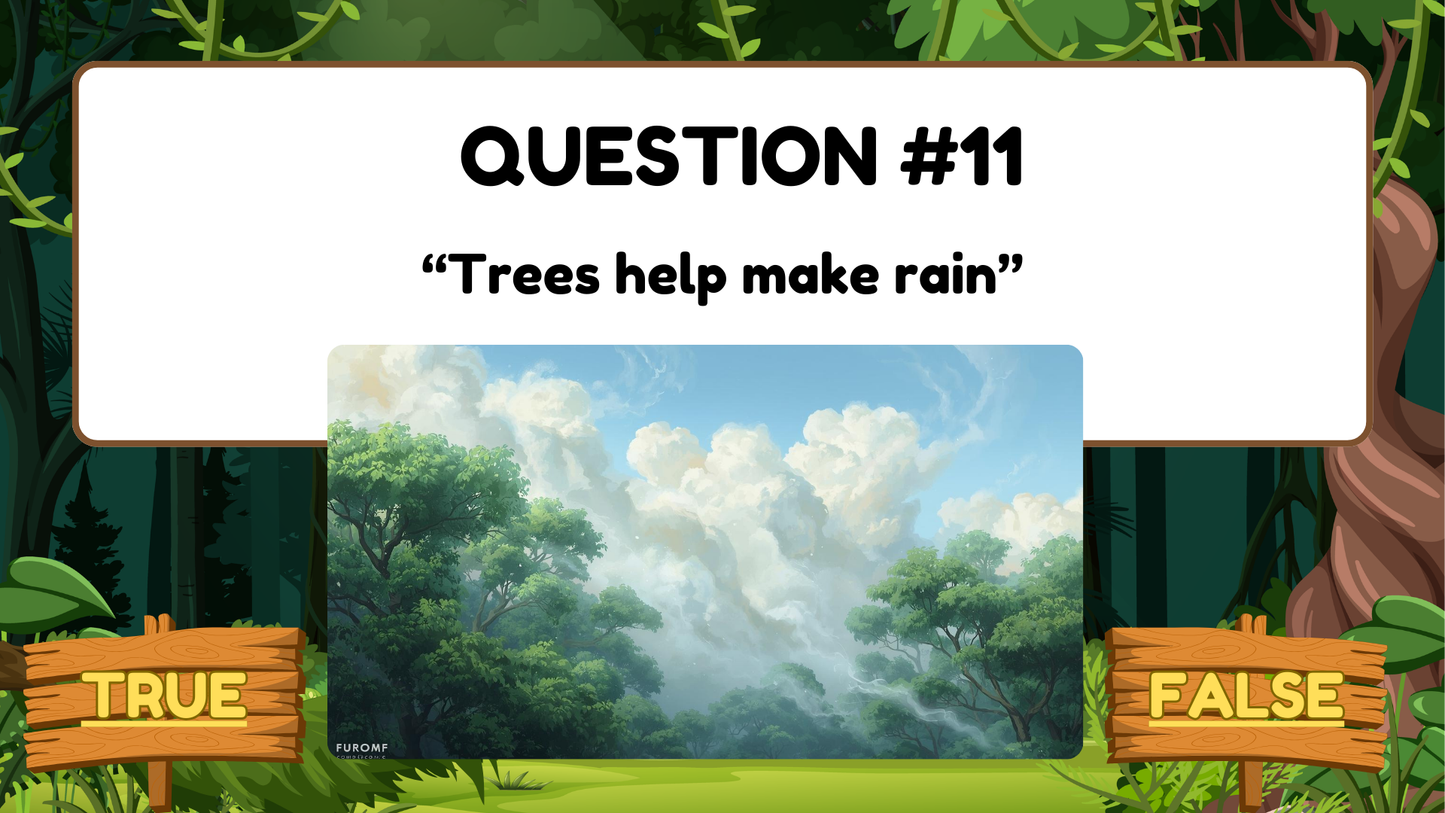 20 FUN FOREST TRIVIA TRUE or FALSE FACTS QUIZ FOR KIDS AGES 5-12(Parent Approved)