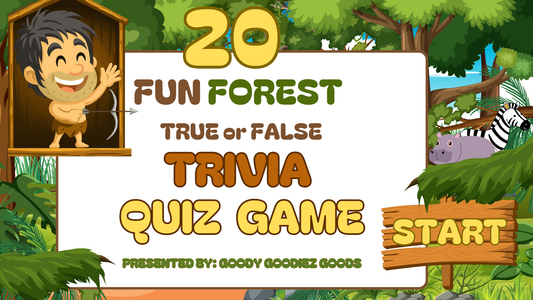 20 FUN FOREST TRIVIA TRUE or FALSE FACTS QUIZ FOR KIDS AGES 5-12(Parent Approved)