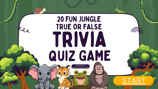 20 FUN JUNGLE TRIVIA TRUE or FALSE QUIZ FOR KIDS AGES 5-12(Parent Approved)