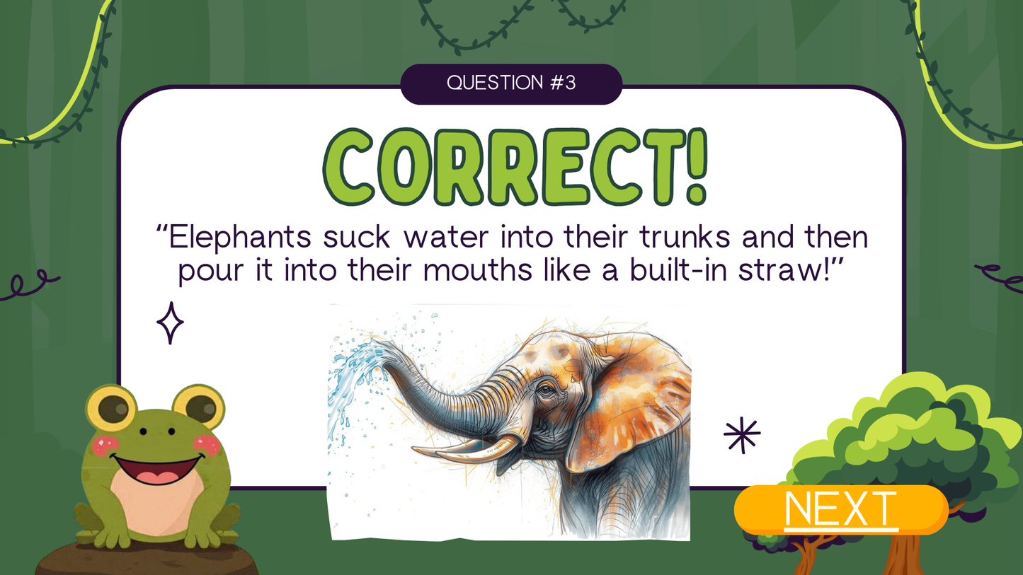 20 FUN JUNGLE TRIVIA TRUE or FALSE QUIZ FOR KIDS AGES 5-12(Parent Approved)