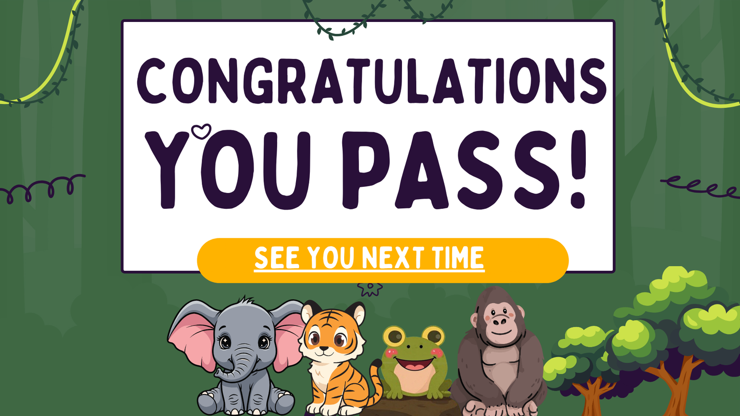 20 FUN JUNGLE TRIVIA TRUE or FALSE QUIZ FOR KIDS AGES 5-12(Parent Approved)
