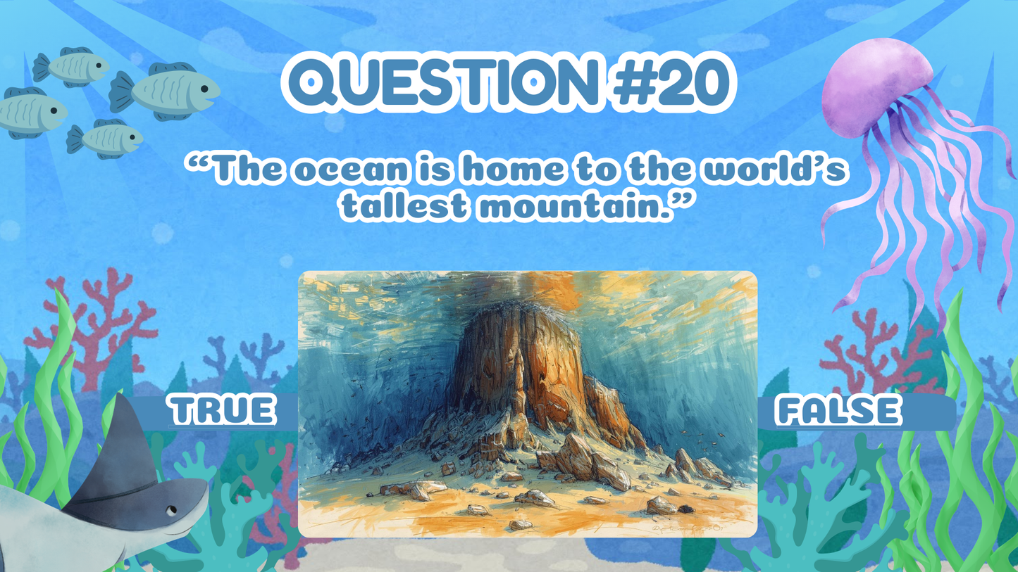 20 FUN OCEAN TRUE OR FALSE TRIVIA QUIZ FOR KIDS AGES 5-12(Parent Approved)