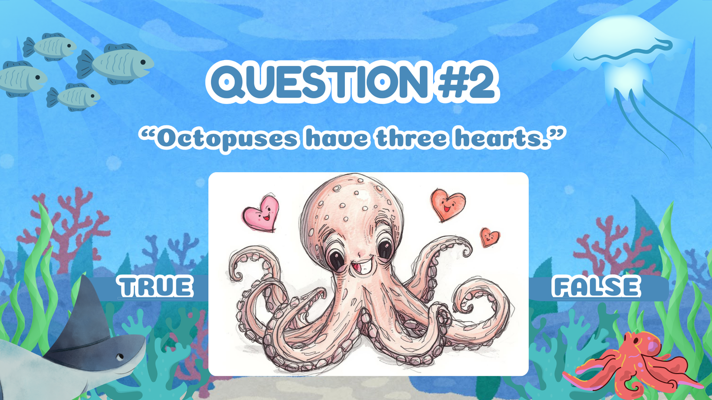20 FUN OCEAN TRUE OR FALSE TRIVIA QUIZ FOR KIDS AGES 5-12(Parent Approved)