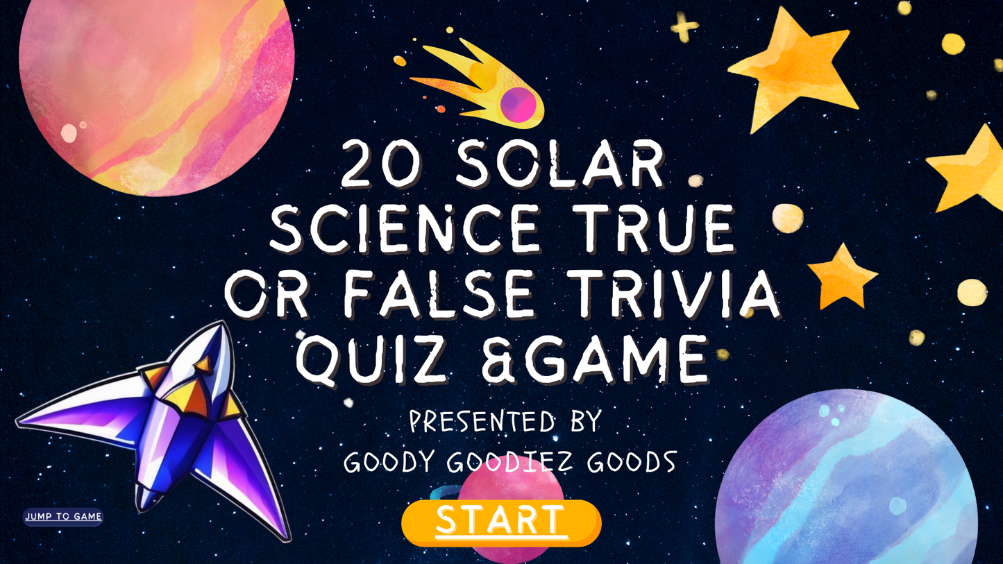 20 FUN SOLAR SCIENCE TRIVIA FACTS + TYPING GAME FOR AGES 6–12