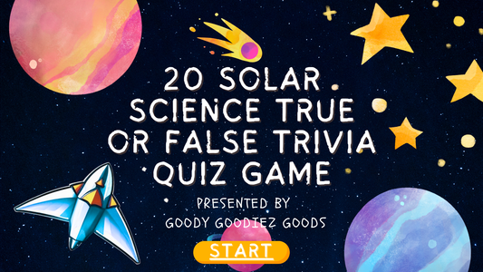 20 FUN SOLAR SCIENCE TRUE or FALSE TRIVIA FACTS FOR KIDS AGES 5-12(Parent Approved)