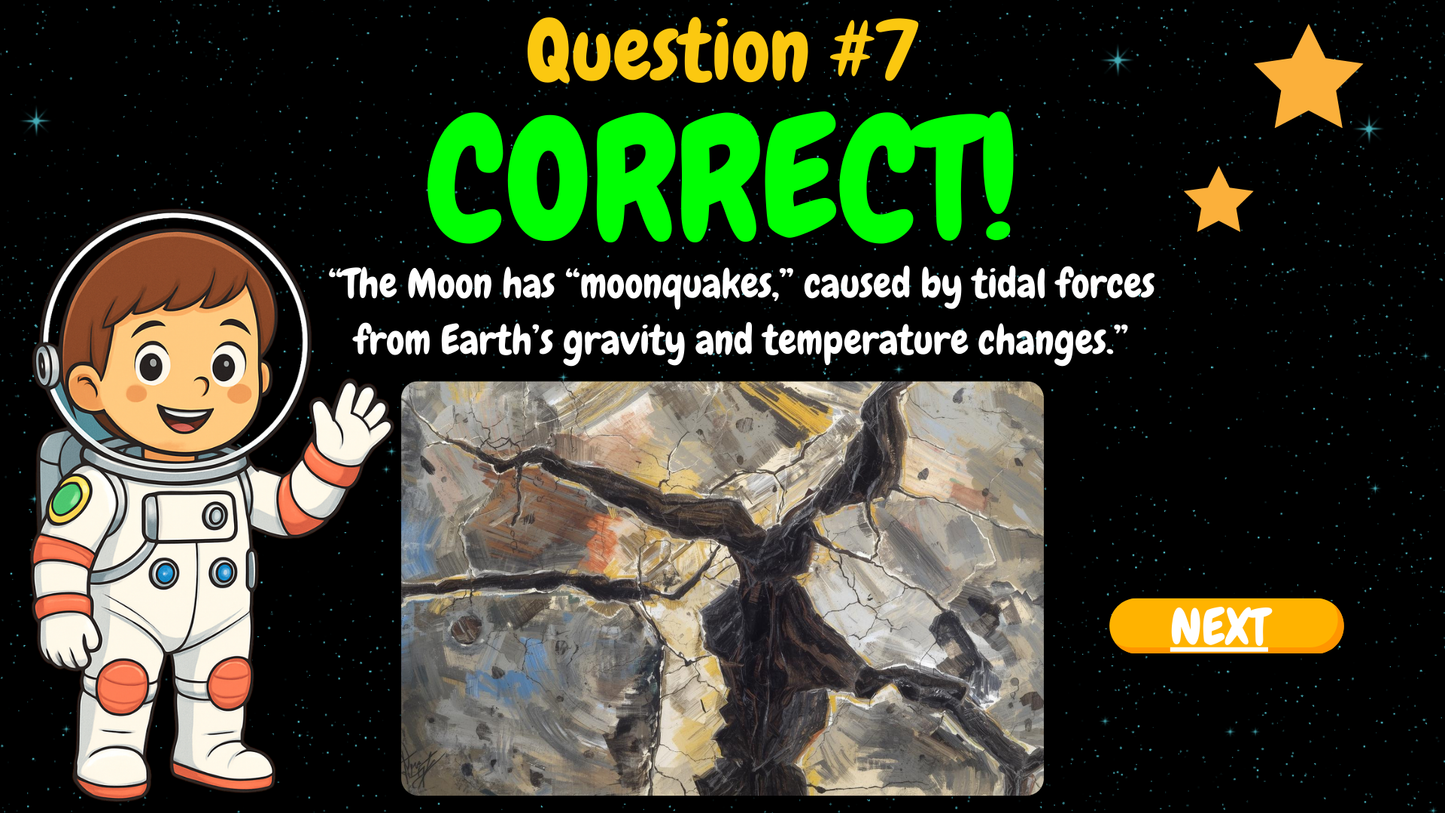 20 FUN SPACE TRIVIA TRUE or FALSE QUIZ FOR KIDS AGES 5-12(Parent Approved)