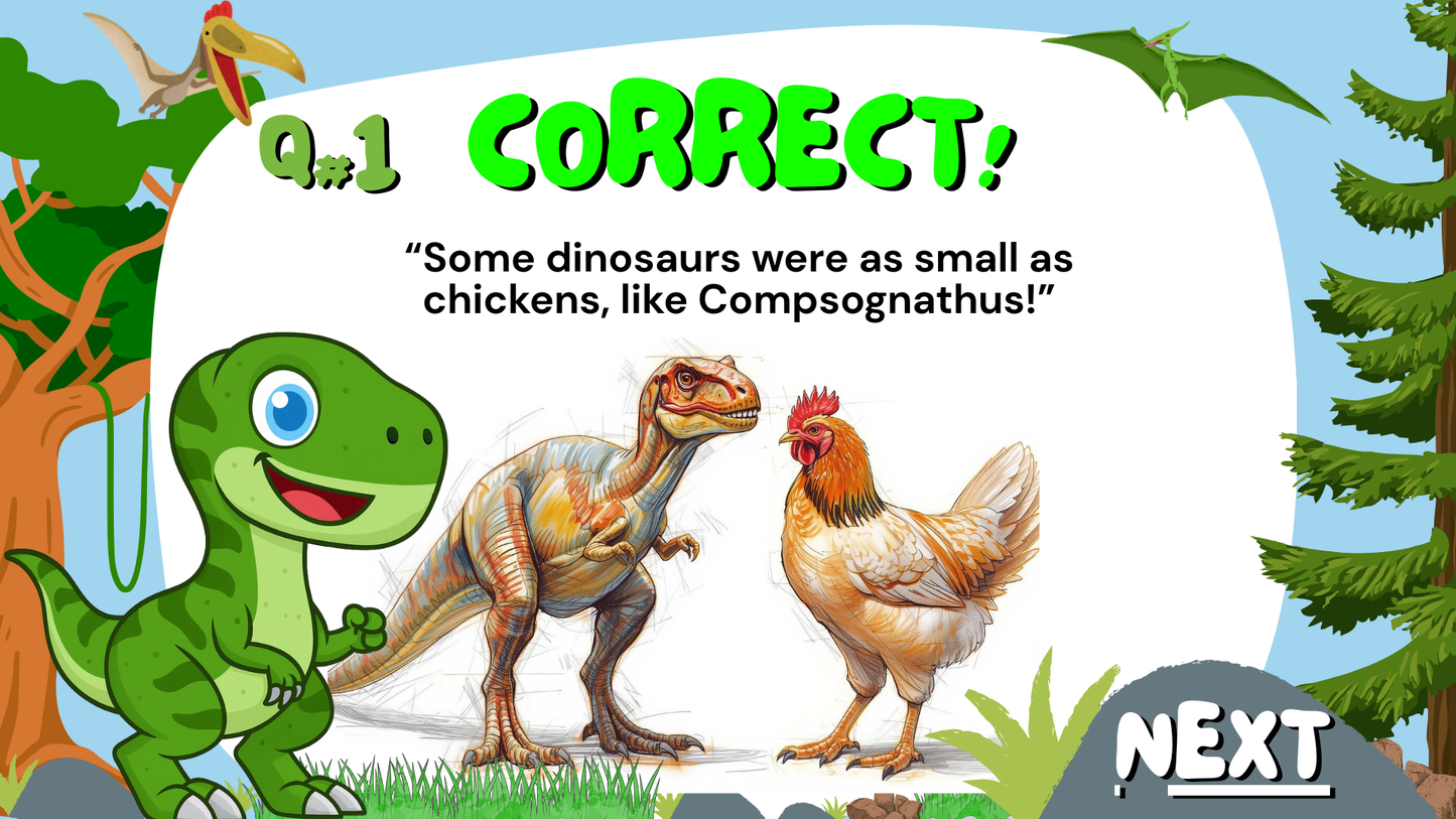 20 FUN DINOSAUR TRUE or FALSE FACTS TRIVIA QUIZ FOR KIDS AGES 5-12(Parent Approved)