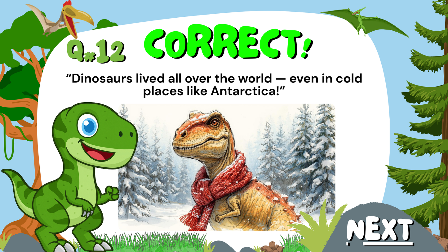 20 FUN DINOSAUR TRUE or FALSE FACTS TRIVIA QUIZ FOR KIDS AGES 5-12(Parent Approved)