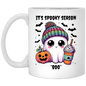 Spooky Season Cute Ghost "Boo" White Mug