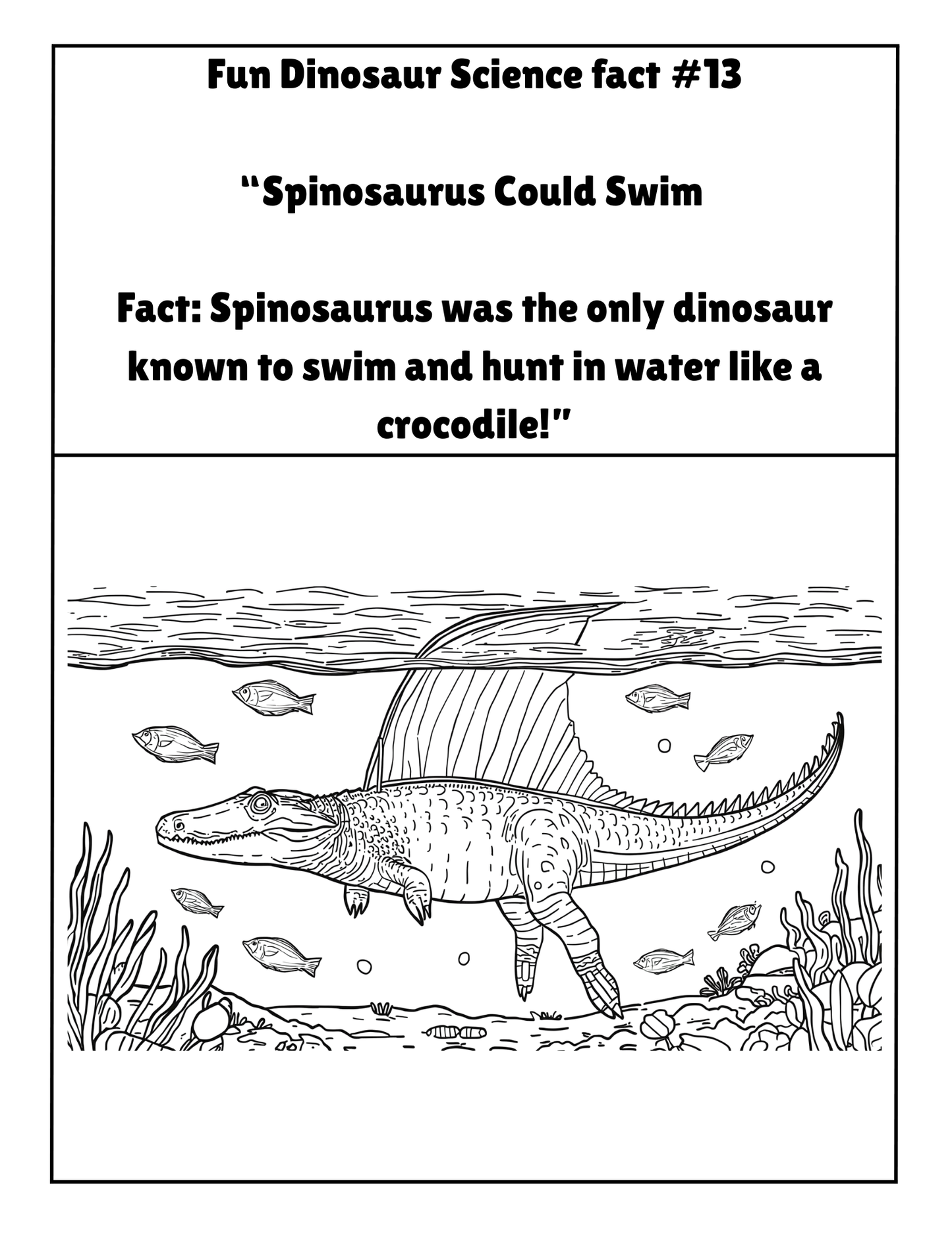 20 FUN DINOSAUR SCIENCE FACTS COLORING BOOK (Print Ready For Ages 5-12 Parent Approved)