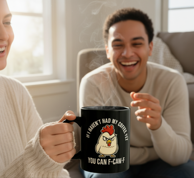 🐔☕ Funny Angry Coffee Chicken Mug – The Mug That Speaks Before You Do.