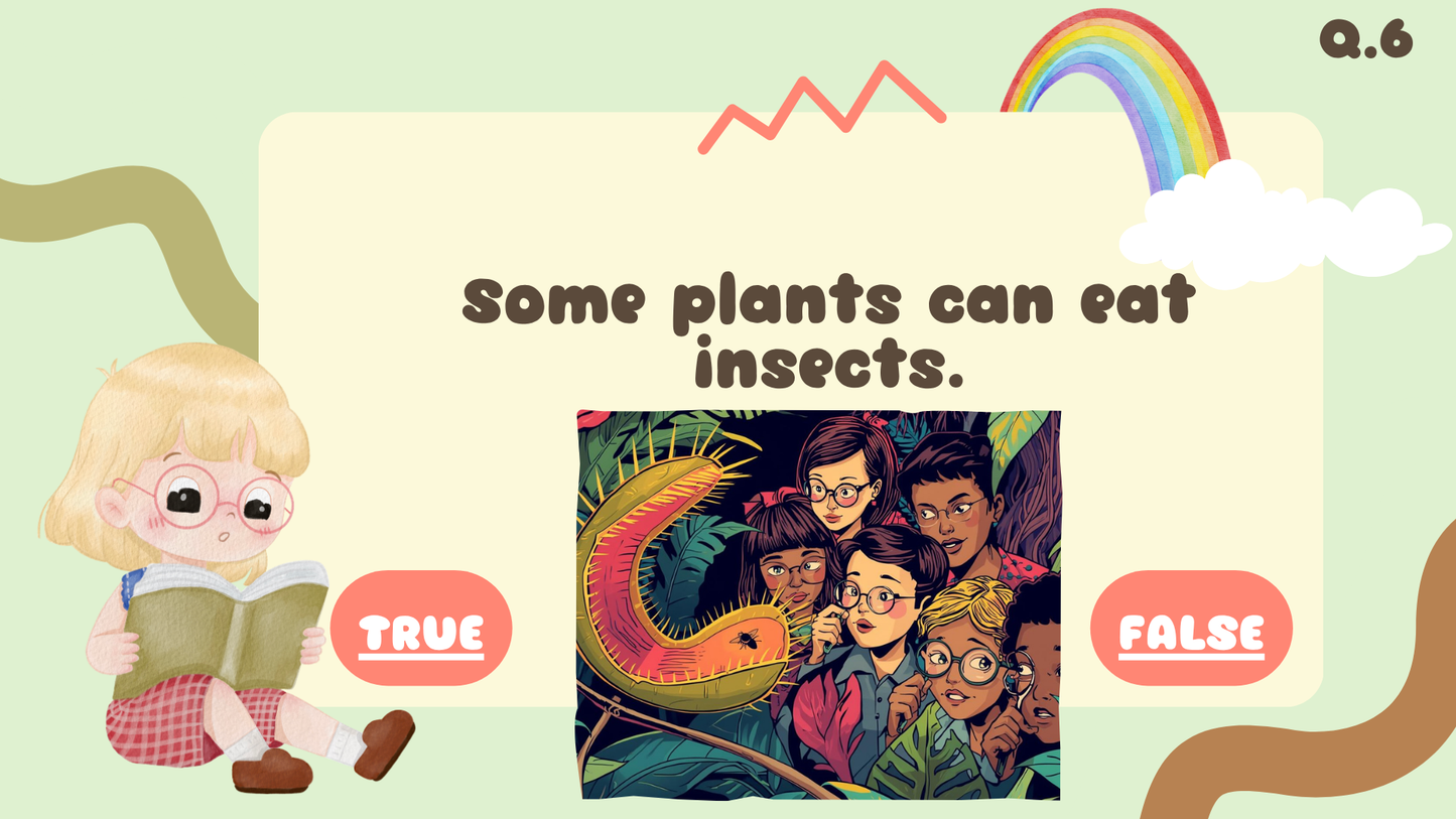 20 FUN SCIENCE TRIVIA TRUE or FALSE FACTZ QUIZ #2 FOR KIDS AGES 5-12(Parent Approved)