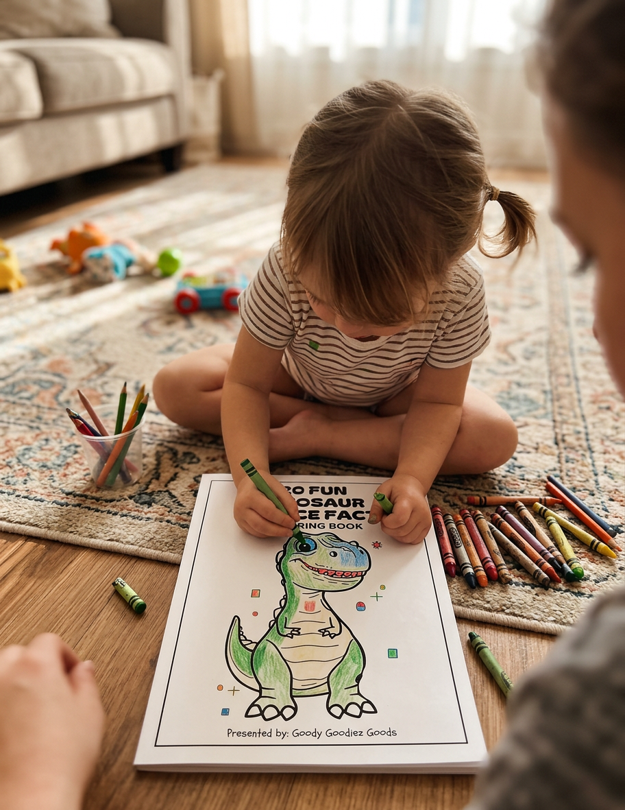 20 FUN DINOSAUR SCIENCE FACTS COLORING BOOK (Print Ready For Ages 5-12 Parent Approved)