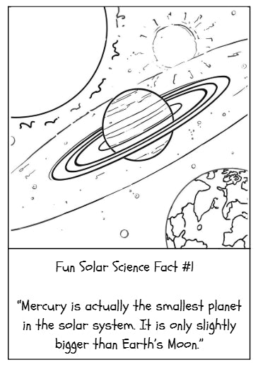 20 FUN SOLAR SCIENCE FACTS COLORING BOOK (Print Ready For Ages 5-12 Parent Approved)