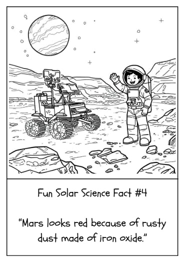 20 FUN SOLAR SCIENCE FACTS COLORING BOOK (Print Ready For Ages 5-12 Parent Approved)