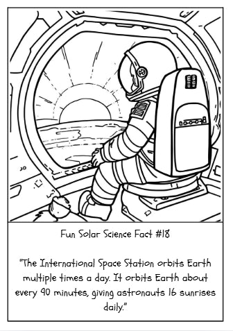20 FUN SOLAR SCIENCE FACTS COLORING BOOK (Print Ready For Ages 5-12 Parent Approved)