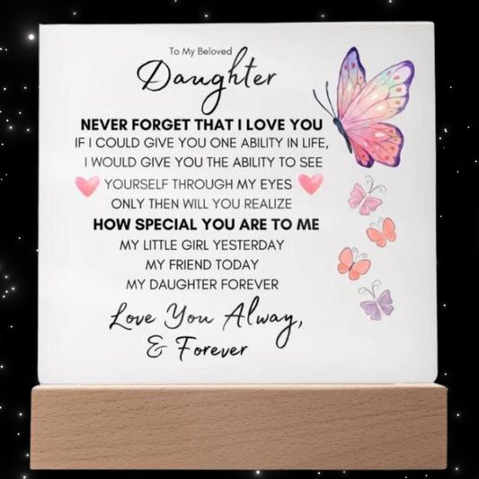To My Beloved Daughter NIGHT Light | My Daughter Forever