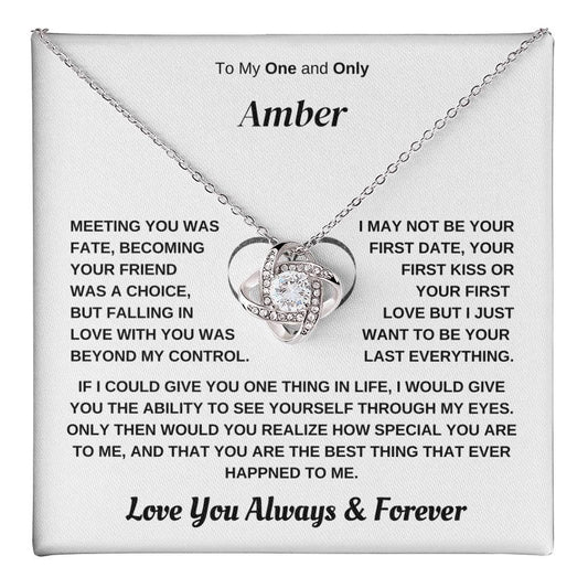 Love Knot Necklace (Yellow & White Gold Variants)