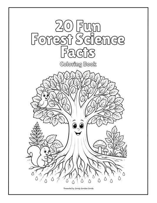 20 FUN FOREST SCIENCE FACTS COLORING BOOK