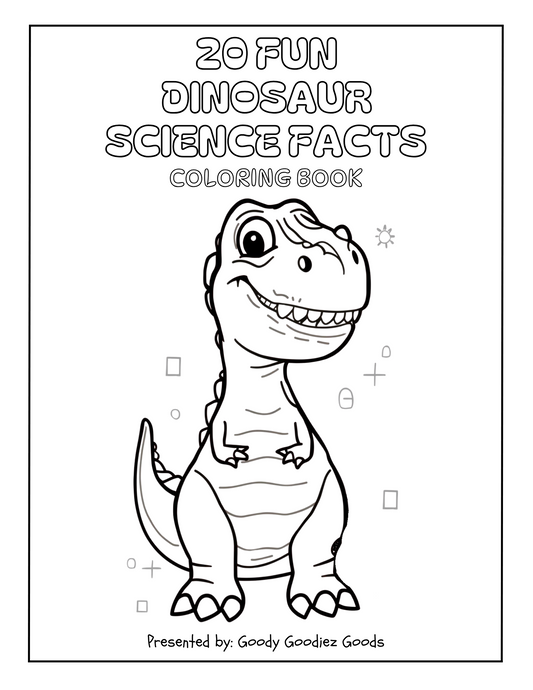 20 FUN DINOSAUR SCIENCE FACTS COLORING BOOK (Print Ready For Ages 5-12 Parent Approved)