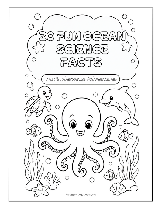 20 FUN OCEAN SCIENCE FACTS COLORING BOOK