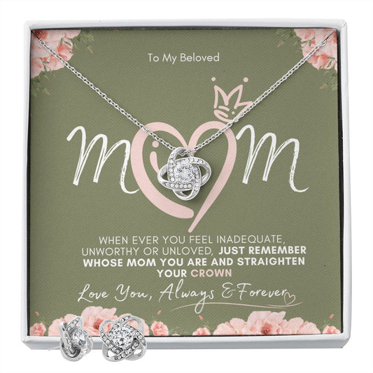 "To My Beloved Mother" Heart Necklace | Straighten Your Crown